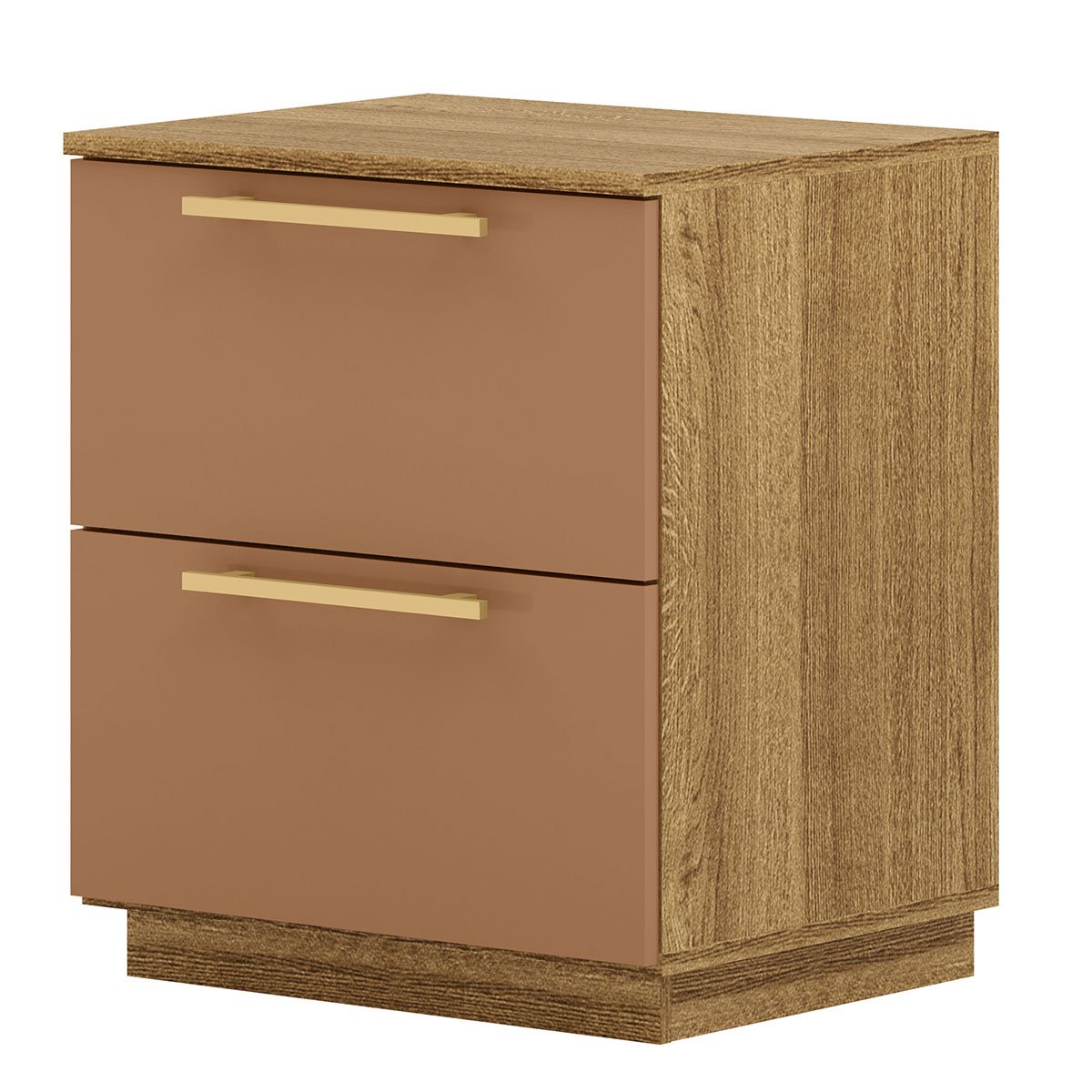 Mesa de Cabeceira 2 Gavetas MDP Debai Nature/Camarim