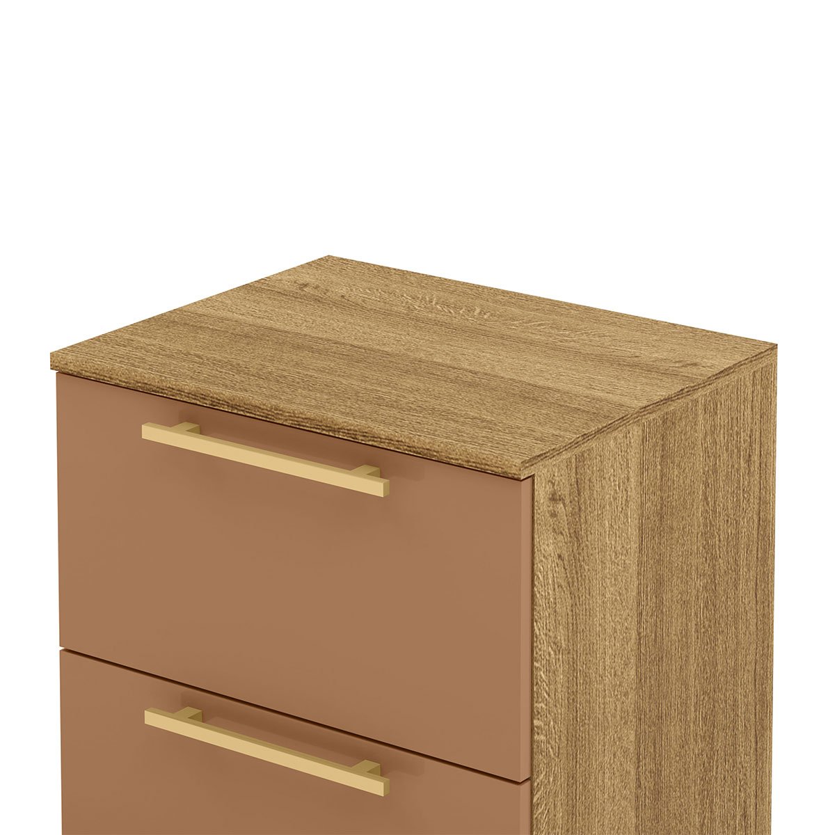 Mesa de Cabeceira 2 Gavetas MDP Debai Nature/Camarim