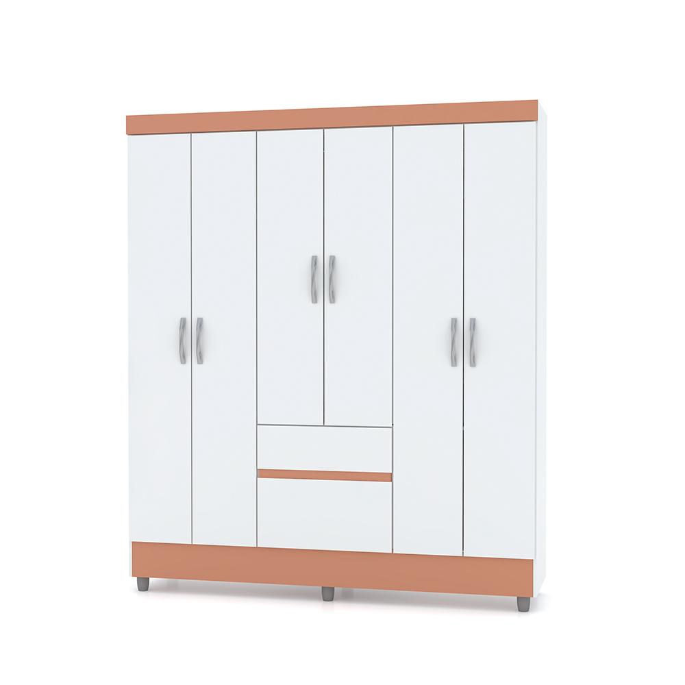 Roupeiro 6 Portas Miura Branco Camarim