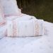 Rolo Decorativo Bordado 600 fios Rivieri Branco Vilela Enxovais 2 peças