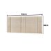 Cabeceira Queen Estofada com LED - Boucle Bege