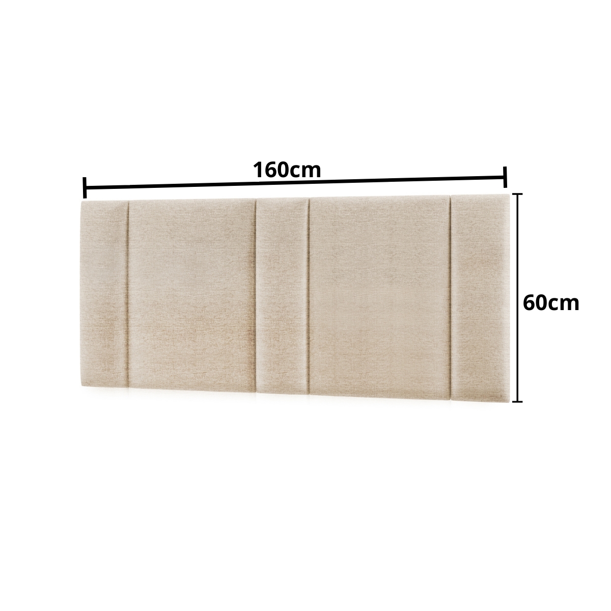 Cabeceira Queen Estofada com LED - Boucle Bege