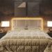Cabeceira Queen Estofada com LED - Boucle Bege