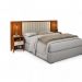 Cabeceira Estofada Casal Onix Cinamomo E Off White Ripado