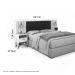 Cabeceira Estofada Casal Onix Cinamomo E Off White Ripado