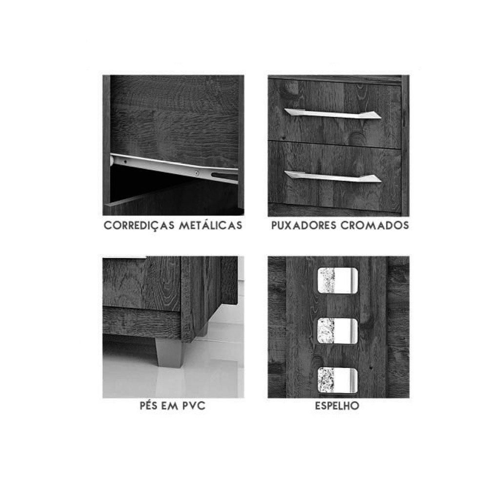 Cabeceira Flórida Casal Regulável Branco - Vitamov