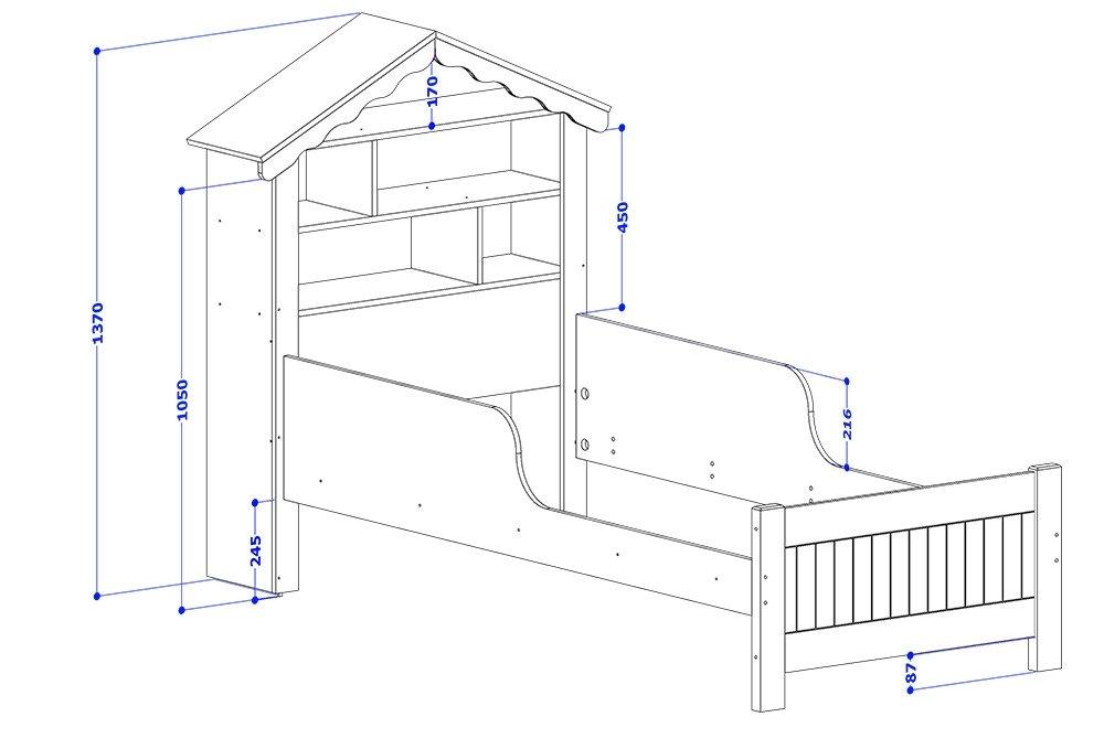 Cama Casinha Com Nichos Princesa Rosa Vitamov
