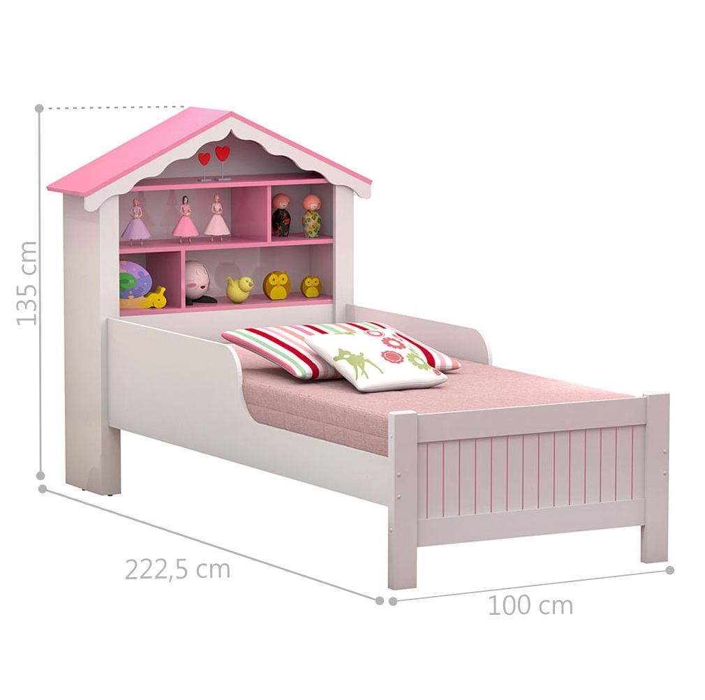 Cama Casinha Menina Juvenil com Colchão