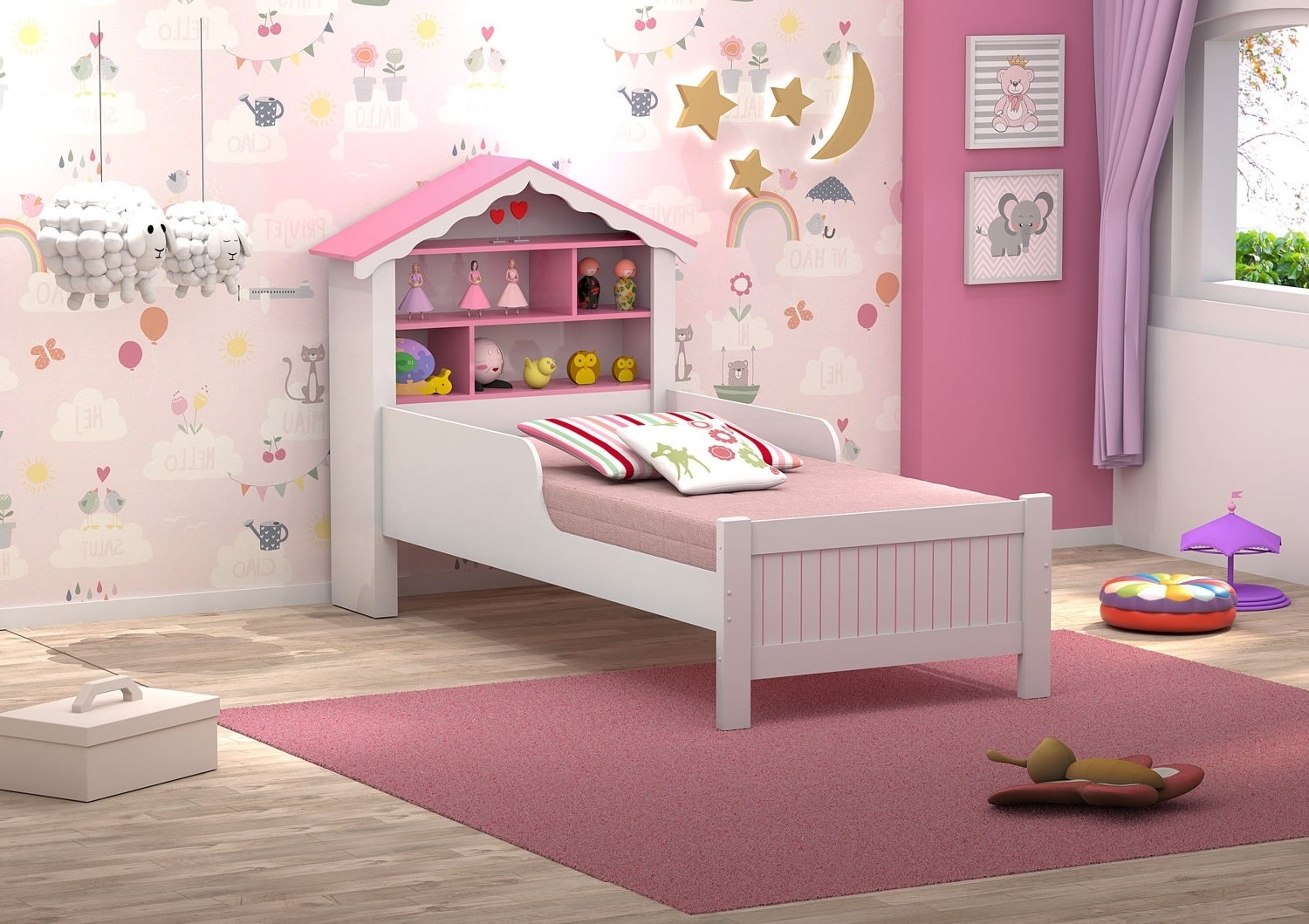 Cama Casinha Menina Juvenil com Colchão