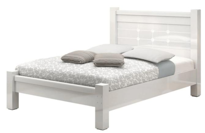 Cama De Casal  Imperial 1,40 Branco - Vitamov