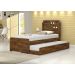 Cama De Solteiro Bibox Luiza Malbec Com Auxiliar  - Vitamov 0420893
