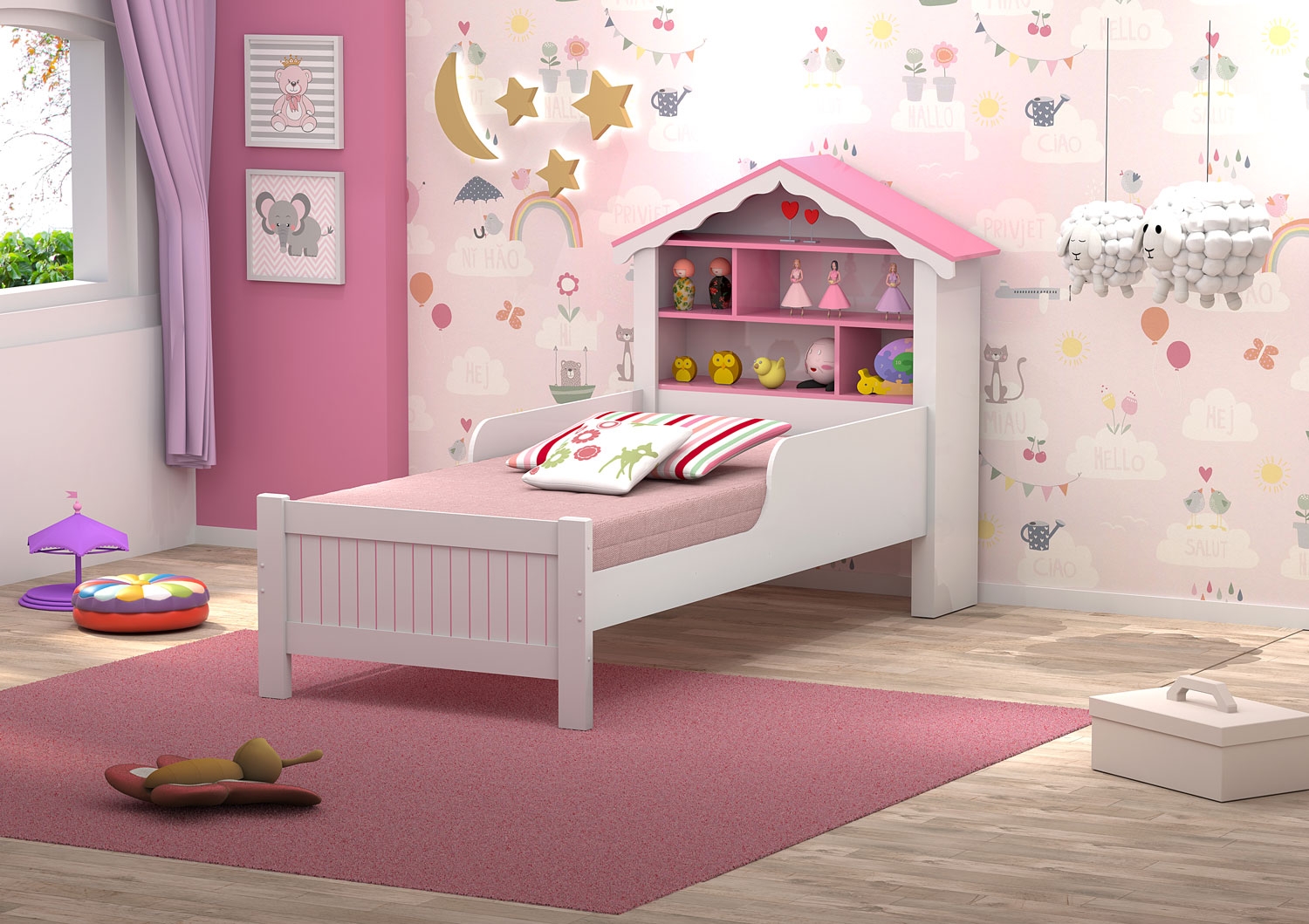 Cama Juvenil Casinha de Princesa com Colchão