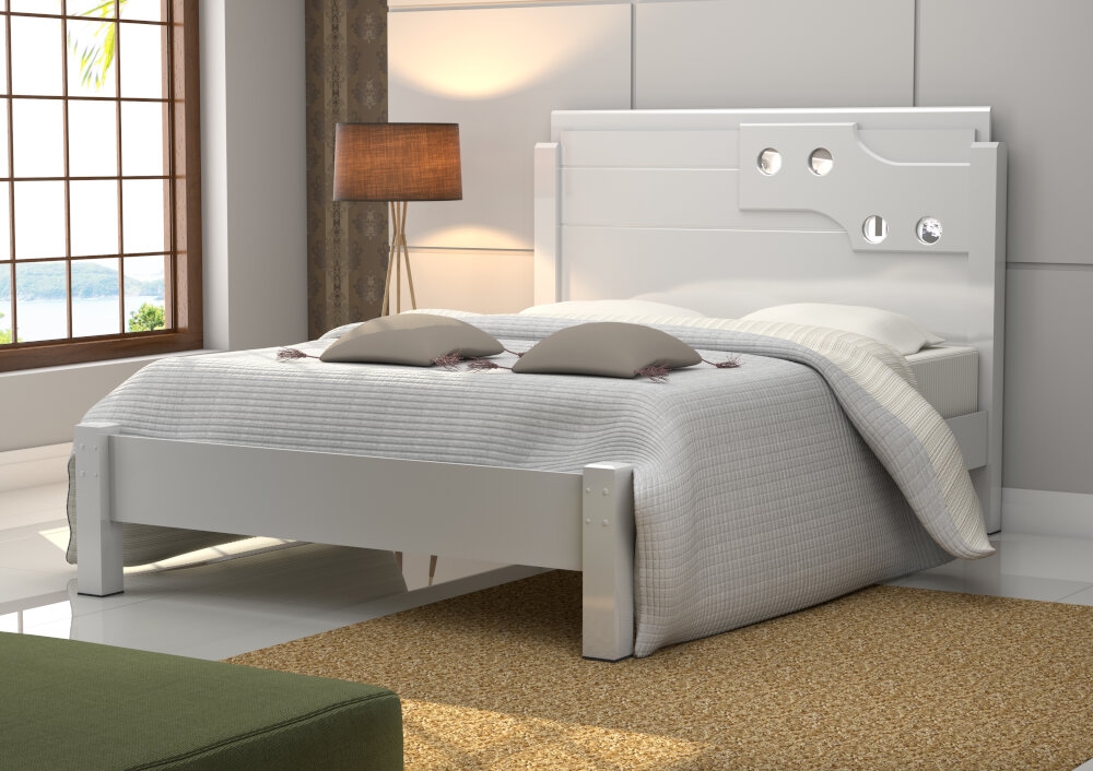 Cama Maysa Casal Branco