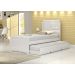 Cama Solteiro Bibox Luiza Branca Com Auxiliar Vitamov
