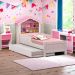 Cama de Princesa Solteiro com Auxiliar e Colchões