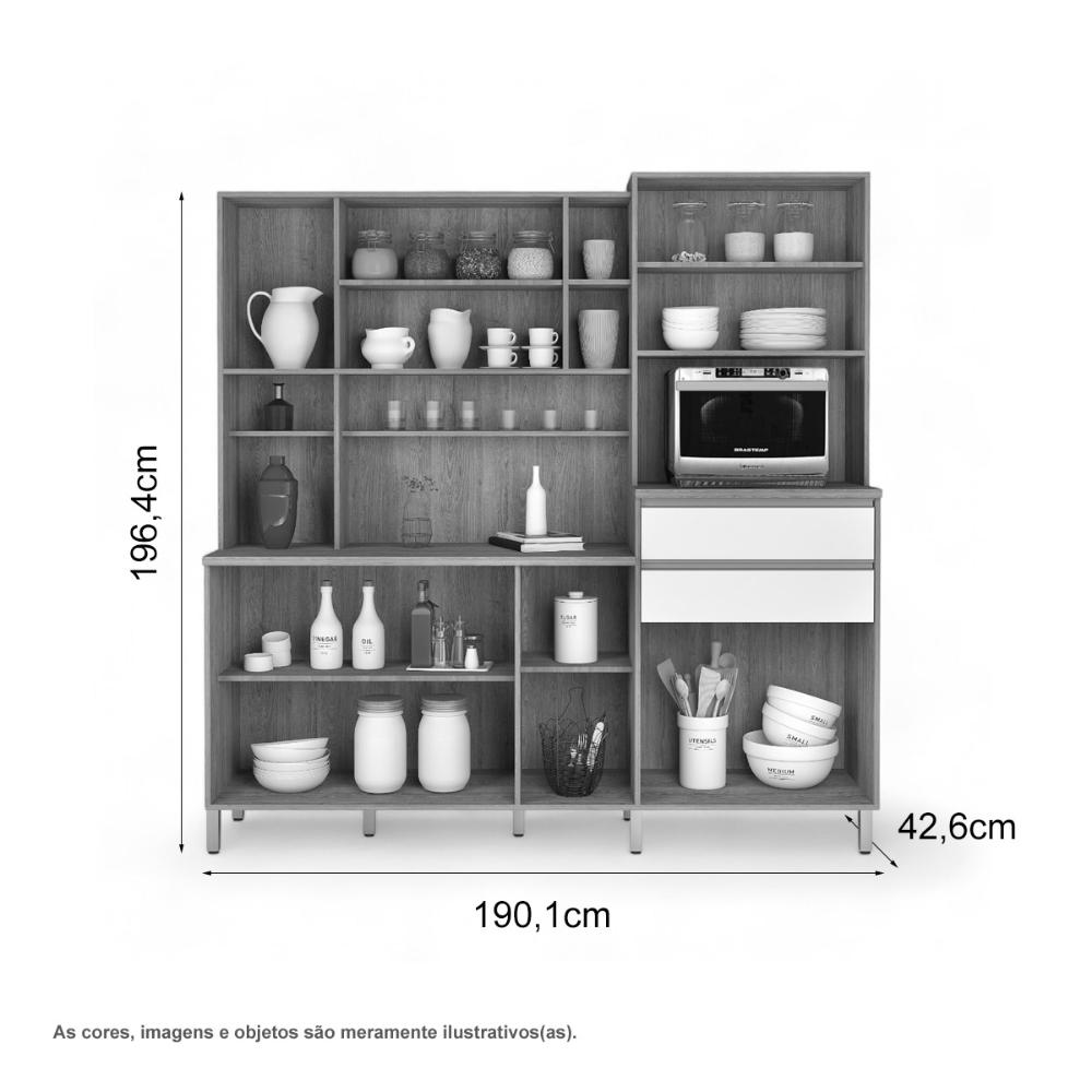 Cozinha Compacta 10 Portas Gabi Freijó E Connect