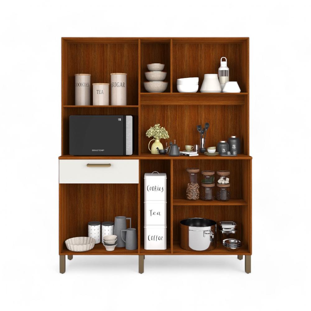 Cozinha Elegante 10 Portas Jade Cinamomo E Fendi