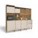 Cozinha Moderna 08 Portas Smart Freijó E Off White