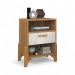 Mesa De Cabeceira Elegante Com Gaveta Onix Freijó E Off