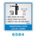 Placa Auto-adesiva Alumínio 15x15cm Instruções Banheiro Masculino Viva Bricolage