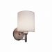 Arandela Cilíndrica Md-2009 Cinza Cúpula em Tecido Branco