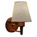 Arandela Cone Md-2004 Cobre Cúpula em Tecido Rustico Bege