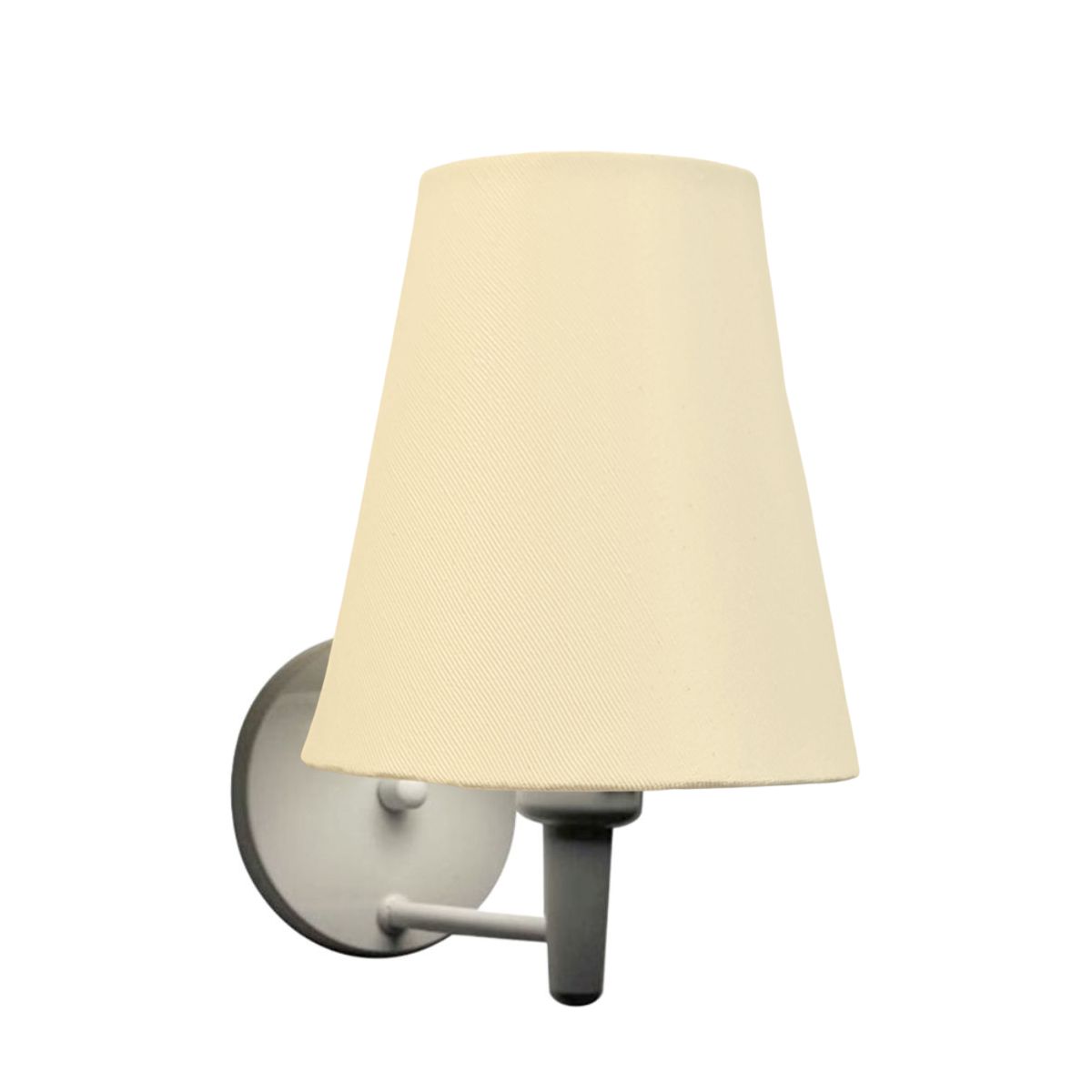 Arandela Cone Md-2007 Branco Cúpula em Tecido Algodão Cru