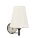 Arandela Cone Md-2007 Branco Cúpula em Tecido Branco