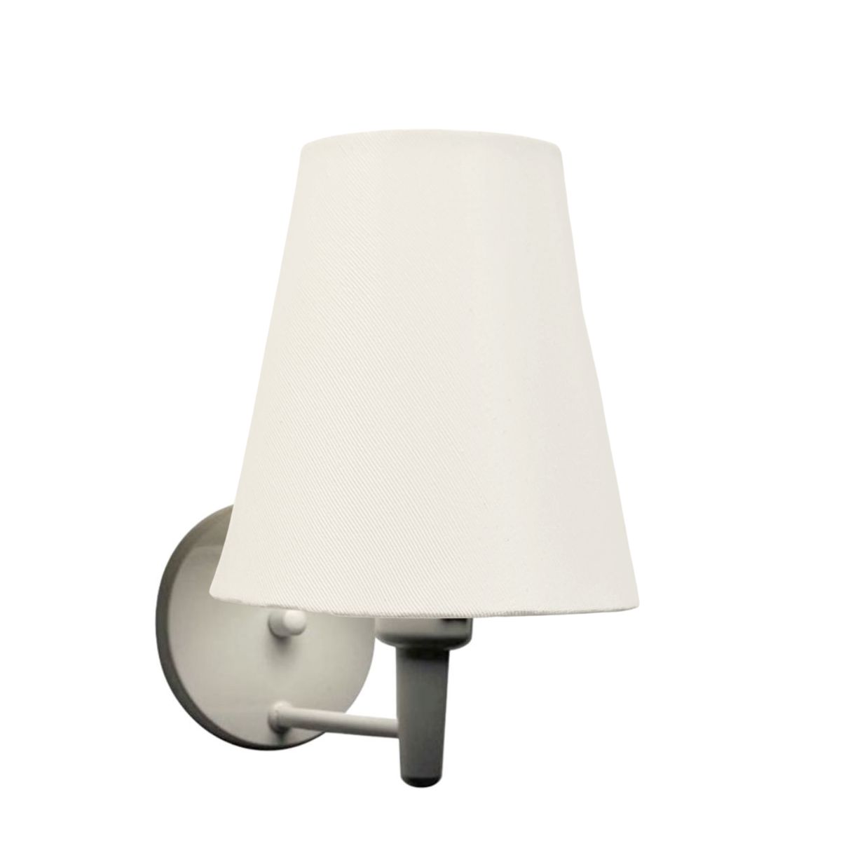 Arandela Cone Md-2007 Branco Cúpula em Tecido Branco