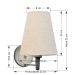 Arandela Cone Md-2007 Branco Cúpula em Tecido Rustico Bege