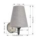 Arandela Cone Md-2007 Branco Cúpula em Tecido Rustico Cinza
