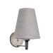 Arandela Cone Md-2007 Branco Cúpula em Tecido Rustico Cinza