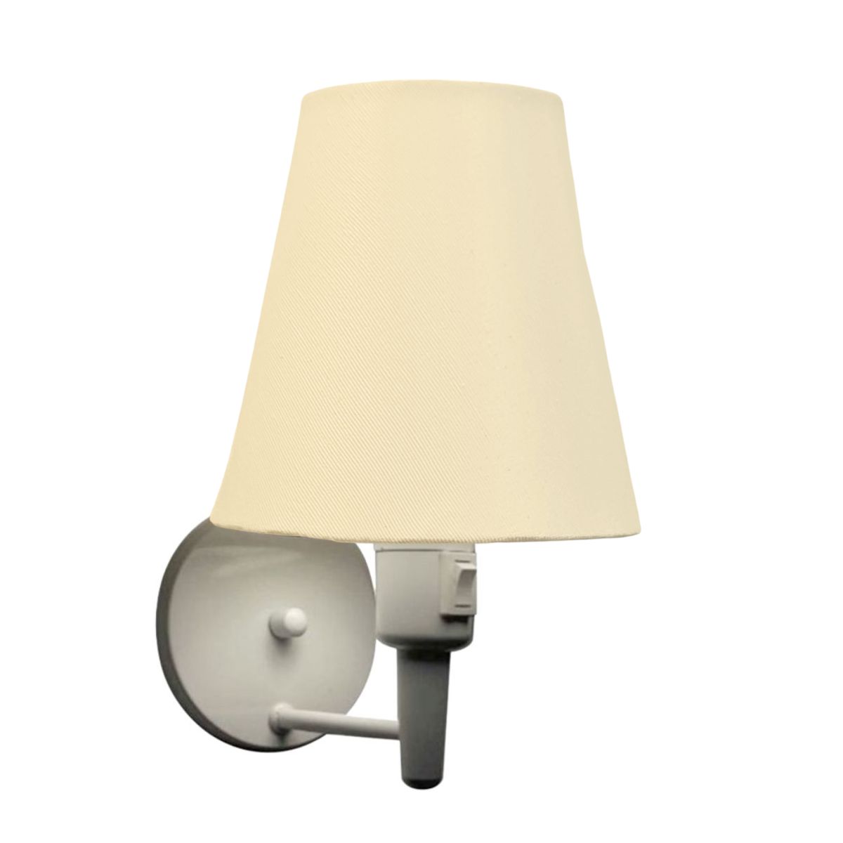 Arandela Cone Md-2032 Branco C/ Inter Liga e Desl Cúpula em Tecido Algodão Cru - Bivolt