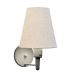 Arandela Cone Md-2032 Branco C/ Inter Liga e Desl Cúpula em Tecido Rustico Bege - Bivolt