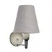 Arandela Cone Md-2032 Branco C/ Inter Liga e Desl Cúpula em Tecido Rustico Cinza - Bivolt