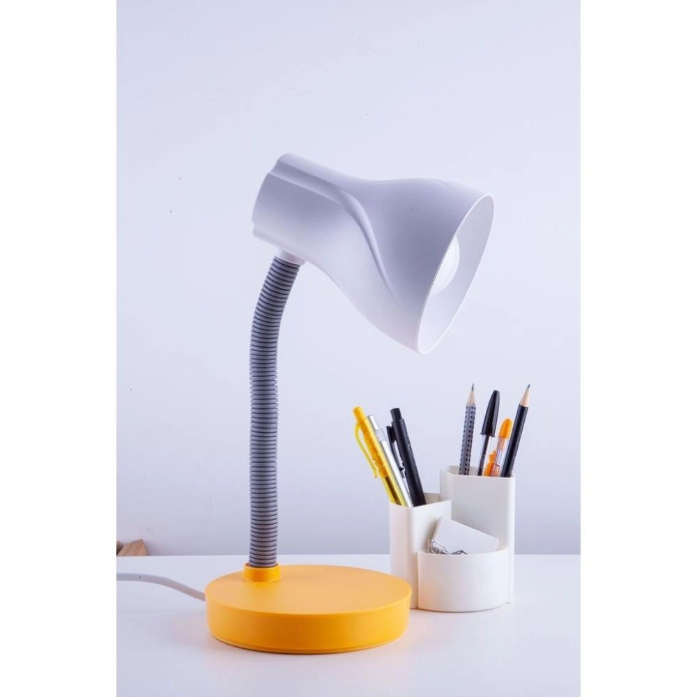 Luminária de Mesa Spiralle Amarela Porta Lápis E27 Bivolt