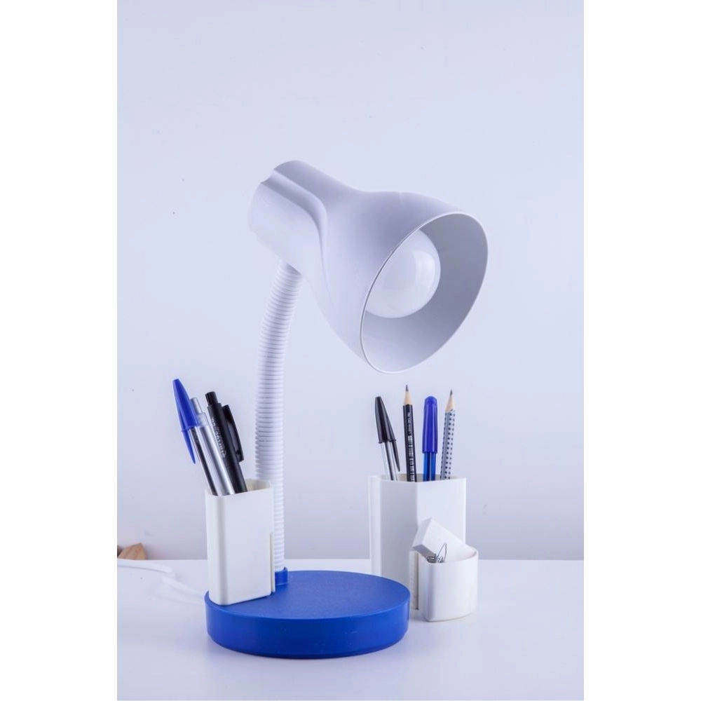 Luminária de Mesa Spiralle Azul Porta Lápis E27 Bivolt