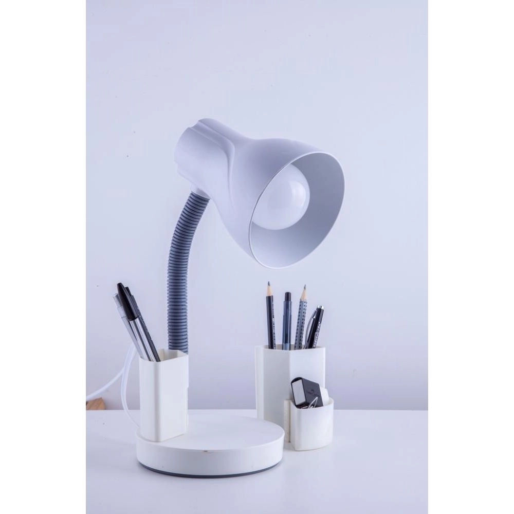Luminária de Mesa Spiralle Branco Porta Lápis E27 Bivolt