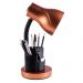 Luminária de Mesa Spiralle Cobre Porta Lápis E27 Bivolt