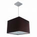 Lustre Pendente Quadrado Md-4059 Cúpula em Tecido 21/35x35cm Café - Bivolt