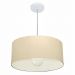 Pendente Cilíndrico 4052 Cúpula em Tecido 50x21cm Algodão Crú- Bivolt