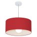 Pendente Cilíndrico 4052 Cúpula em Tecido 50x21cm Bordô - Bivolt