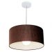 Pendente Cilíndrico 4052 Cúpula em Tecido 50x21cm Café - Bivolt