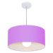 Pendente Cilíndrico 4052 Cúpula em Tecido 50x21cm Lilás - Bivolt