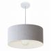 Pendente Cilíndrico 4052 Cúpula em Tecido 50x21cm Rústico Cinza - Bivolt