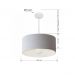 Pendente Cilíndrico 4052 Cúpula em Tecido 50x21cm Rústico Cinza - Bivolt