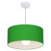 Pendente Cilíndrico 4052 Cúpula em Tecido 50x21cm Verde Folha - Bivolt