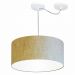 Pendente Cilíndrico Com Desvio Md-4147 Cúpula em Tecido 50x25cm Rústico Bege - Bivolt