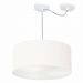 Pendente Cilíndrico Com Desvio Md-4151 Cúpula em Tecido 50x25cm Branco - Bivolt