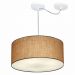 Pendente Cilíndrico Com Desvio Md-4151 Cúpula em Tecido 50x25cm Palha - Bivolt
